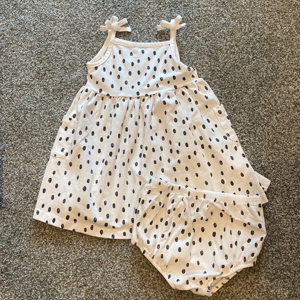 Polka Dot Dress with Bloomers
